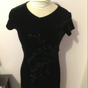 MY MICHELLE Girls 14 Black Velvet Dress Beaded